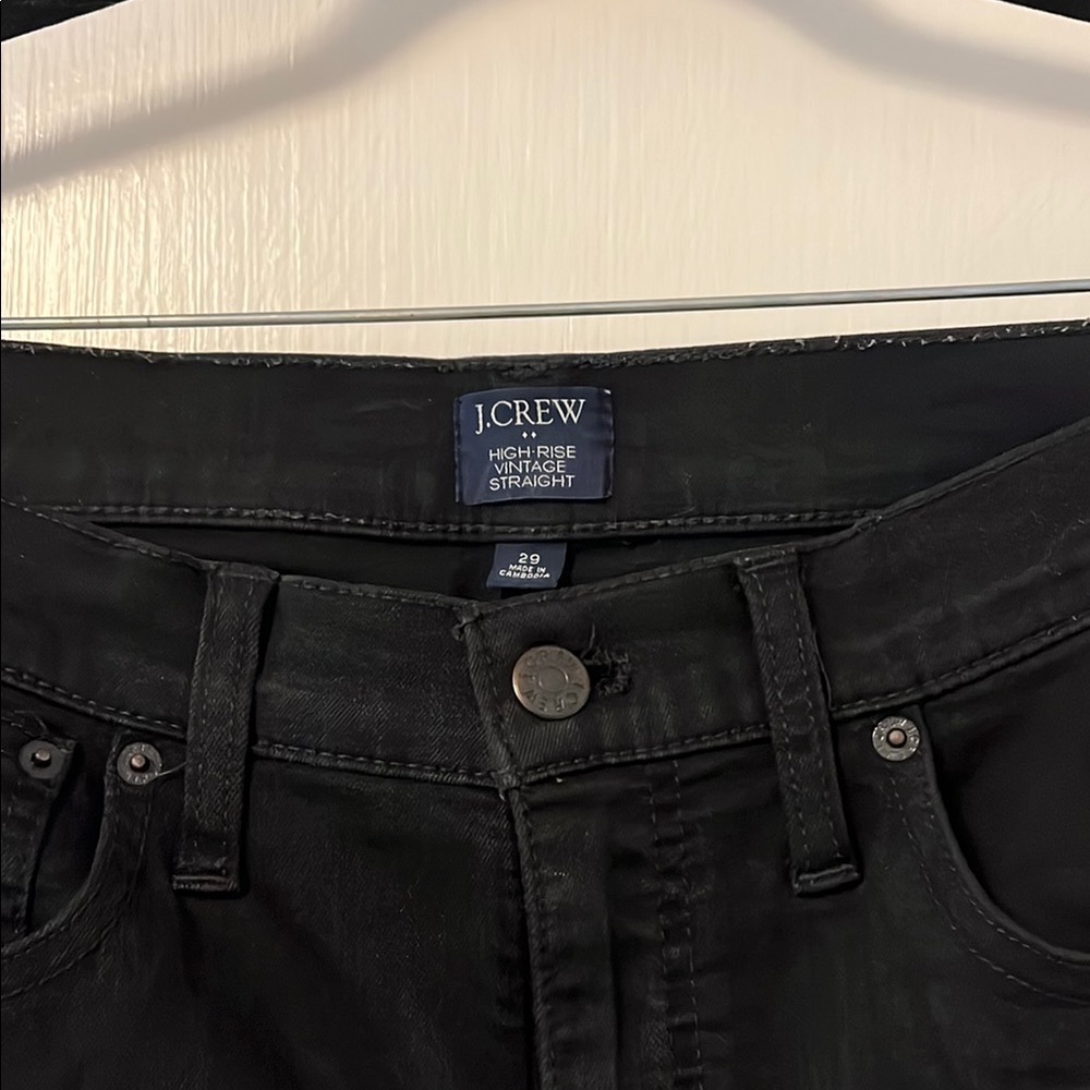 J. Crew Black Straight Jeans Classic Fit